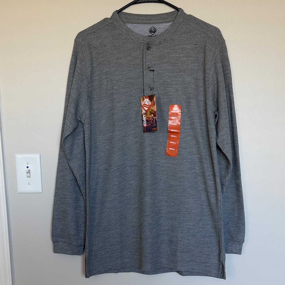 Men's Gray Henley Shirt